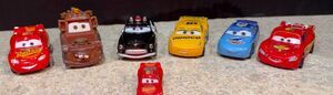 Disney Pixar Cars Lot Of 7 die cast cars, mater, sheriff,race cars 42 and 51 etc